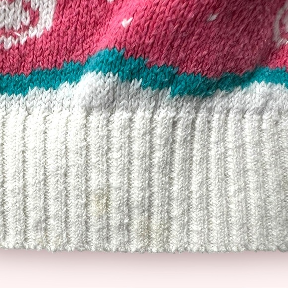 Vintage 90s Northern Reflections Pink Purple Duck Lake Nature Scene Cardigan XL - Picture 12 of 12